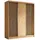 ax living Kleiderschrank Cabinio 180 x 0 x 0 cm Eiche/Schwarz