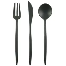 10x DishCircle Kunststoff Mehrweg Besteckset mit Aufbewahrungsbox