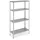Relaxdays Regal Kunststoff/Metall/Holzwerkstoff 75x150x30 cm silber