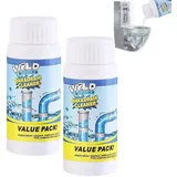 Vollstern Abflussreiniger, Vollstern Rohrreiniger, Abflussreiniger Schaum Extra Stark, Hochwirksamer Rohrreiniger für Küche, Bad, Toilette & Balkon Alle Rohre (2 stück)