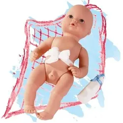 GÖTZ 0754010 Newborn Aquini Junge, gemalte Augen, 33 cm