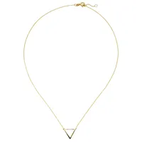 Kette mit Anhänger JOBO "Dreieck", gelbgold 585, Halsketten, Damen, Diamanten Gelbgold 585, L: 42, Diamanten, Gelbgold 585, 585 Gold mit 4 Diamanten
