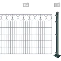 Arvotec Doppelstabmattenzaun »EASY 120 zum Aufschrauben "Ring" mit Zierleiste«, Zaunhöhe 120 cm, Zaunlänge 2 - 60 m 15779535-0 anthrazit H/L: 120 cm x 30 m