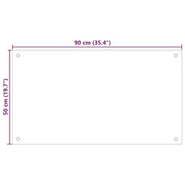 vidaXL Küchenrückwand Transparent 90×50 cm Hartglas