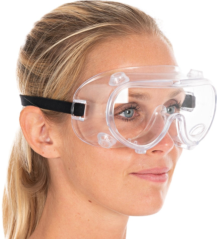 Schutzbrille transparent, belüftet aus PVC