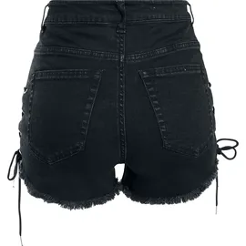 URBAN CLASSICS Waist Denim Lace Up Kurze Hose Black 26