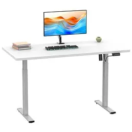 VCM Schreibtisch Lona Weiß / Silber