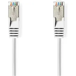 Nedis CAT6a-Netzwerkkabel - SF/UTP - RJ45 Stecker - RJ45 Stecker - 7.50 m - Rund - PVC - Weiss - Aufhänger