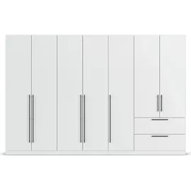Rauch Kleiderschrank RAUCH "Drehtürenschrank Schrank Garderobe Wäscheschrank Schlafzimmer AVOLA", weiß (alpinweiß), B:315cm H:229cm T:54cm, Holzwerkstoff, Schränke, Kleiderschrank, mit hochwertigen Stangengriffen in Schwarz aus Metall MADE IN GERMANY