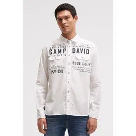 Camp David Langarmhemd Weiß M