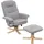 MCW Relaxsessel H56-T Stoff/Textil 80 x 100 x 90 cm Grau mit Hocker