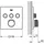 Grohe Fertigset Grohtherm Smartcontrol UP-THM, 3 Absperrventil, eck., phantom bla