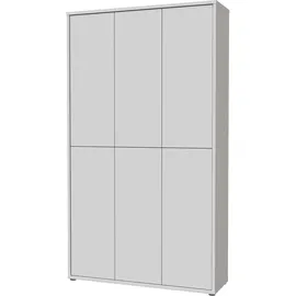 Forte ALICE SPRINGS Garderobenschrank 109 x 192 x 35 cm hellgrau