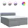 vidaXL Boxspringbett 180 x 200 cm Hellgrau