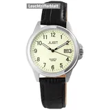 Just Watch Herrenuhr Echtleder Troy Troy, Datumsanzeige