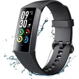 Smartwatch,Fitness Tracker Uhr mit Anruffunktion für Damen Herren Smartwatch,1,10" AMOLED Touchscreen Display,IP68 Wasserdicht,Gesundheitsfunktionen - Schwarz