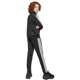 adidas Seasonal Essentials Tiberio 3-Streifen Tricot Trainingsanzug J 3S Track Suit JC7519 - black/white/pure ruby,