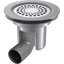 Delabie Ablauf für Weichboden, Sieb Edst. Ø114 Anschl-Bog. hori. Ø50mm