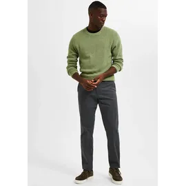 Selected slim fit Chino in unifarbenem Design Modell NEW MILES Dunkelgrau, 34/32