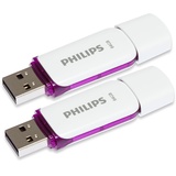 Philips USB 2.0 2-Pack 64GB Snow Edition Magic Purple