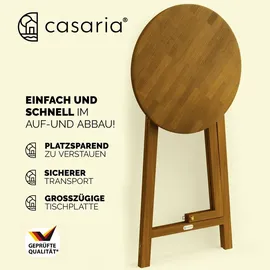 CASARIA Bistrotisch Ø 80 x 110 cm Braun