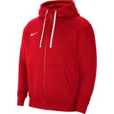 Nike Herren M Nk Flc Park20 Fz hættetrøje Sweatshirt, University Red/White/White, L