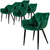 6er Set Stühle Esszimmerstühle Küchenstuhl Wohnzimmerstühle Polsterstuhl Samt