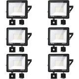 100W LED Strahler mit Bewegungsmelder Außen, Superhell 6500K 10000LM Kaltweiß LED Fluter Leuchte mit Bewegungssensor, IP66 Wasserdicht Außenstrahler Fluter Flutlicht für Garten, Innenhöfe, 2-teilig