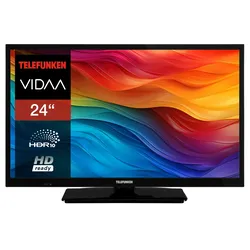Telefunken Fernseher 24 Zoll Smart TV VIDAA XH24VP550M HD Fernseher HDR TV mit Triple-Tuner