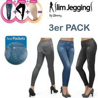 Comfortisse Comfortisse® Jeggings - Leggings 3er Set mit Taschen
