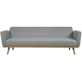 SalesFever Schlafsofa Strukturstoff 3-Sitzer Hellgrau