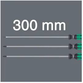 WERA 335/350/355/3 Schraubendrehersatz Kraftform Plus mit 300 mm langen Klingen, 3-teilig