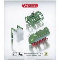 Wiking 077384 Frontlader Werkzeuge Set B Bressel+Lade grün