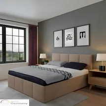 Halmon Schlafkomfort Betten Dalas Sahara 200 x 200 cm H2 Beige