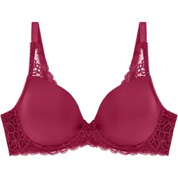 Schalen-BH TRIUMPH "Amourette Spotlight WHP X", Damen, Gr. 85, Cup D, rot (rot, light combination), Obermaterial: 60% Polyamid, 25% Polyester, 15% Elasthan, klassisch, BHs, Spitzendetails