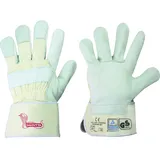 strongHand Handschuh CALCUTTA EN388 Gr.10,5 naturfarben Rindled.Doppelnaht gummierte Stulpe