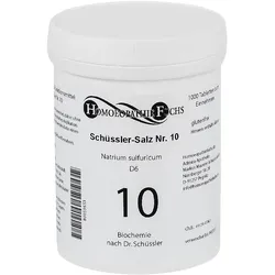 HOMOEOPATHIEFUCHS Schüssler-Salz Nummer 10 Natrium sulfuricum D6 Biochemie 1000 St Tabletten