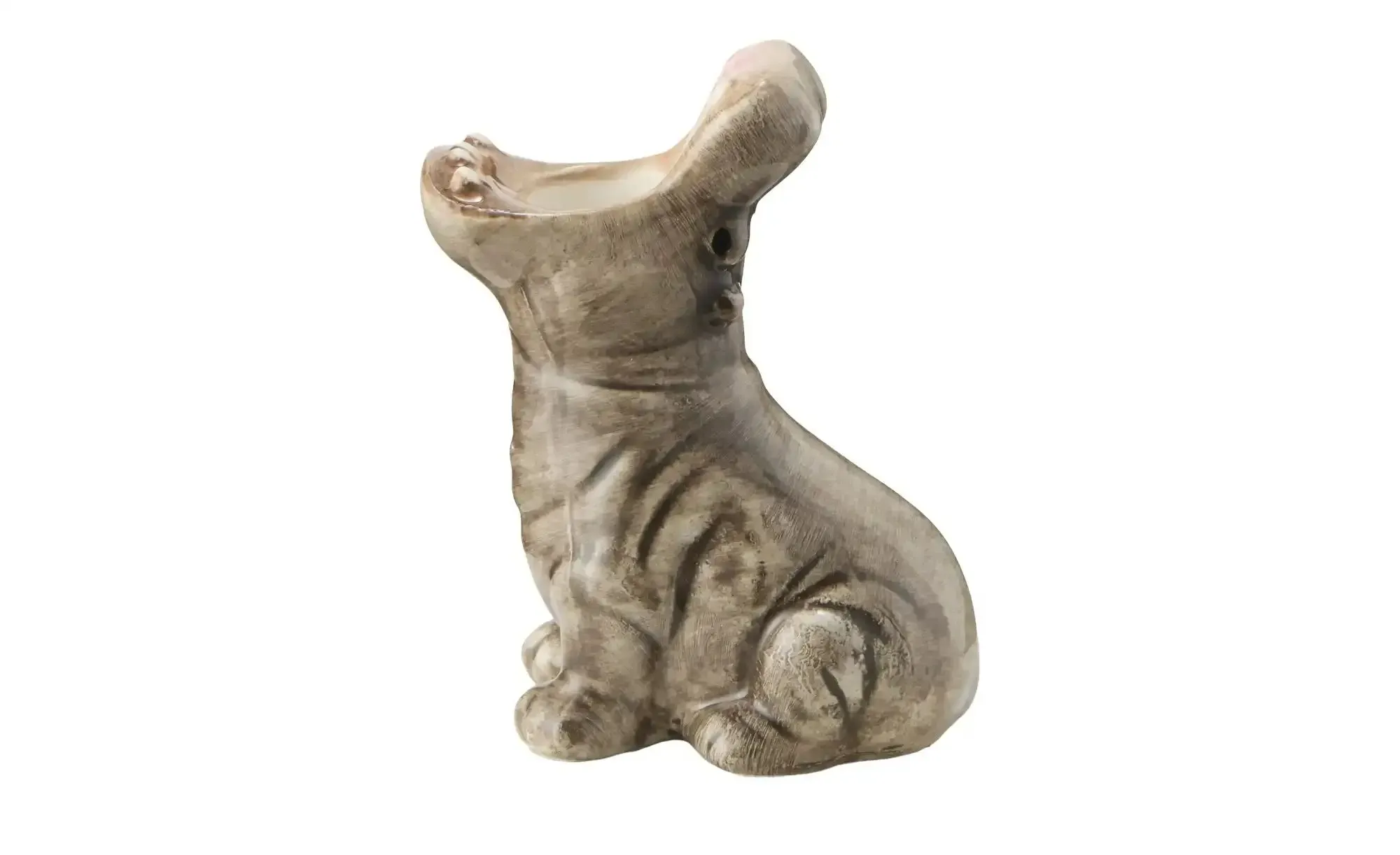 DONKEY Kerzenhalter Hippo  2er Set   , grau , Dolomite , Maße (cm): B: 7 H: 11,5