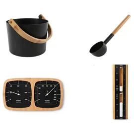 FinnTherm Comfort Set Fasssauna ScandiCube Space Fasssauna 4 Sitzbänke aus Holz, Sauna mit 42 mm Wandstärke, Außensauna mit Montagematerial