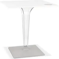 KADIMA DESIGN Terrassentisch mit transparentem Fuß, 68 cm –