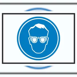 Schutzbrille tragen Symbol Schild A5 (148x210mm)