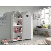 Vipack Kinderkleiderschrank CASAMI 2-türig grau/weiß