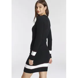 AJC Strickkleid Kurz Rot/Schwarz 36