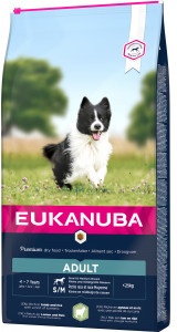 Eukanuba Adult Small Medium lam & rijst hondenvoer  12 kg