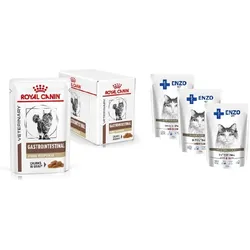 ROYAL CANIN Gastro Intestinal Fibre Response 12x85g-Beutel + ENZO VET Intestinal 3x100g