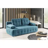 werk2 Schlafsofa WERK2 "Indigo Bettsofa mit Bettkasten, Breite 205cm, hochwertige Verarbeitung", blau (türkis), B:205cm H:90cm T:95cm, 100% Polyester, Sofas, Schlafsofa, 2-Sitzer Sofa und Schlafcouch mit Federkern & Bettkasten