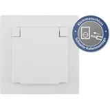 McPower Schutzkontakt-Steckdose McPower ''Flair'' 250V/16A, UP, IP44, weiß, Klemmanschluss