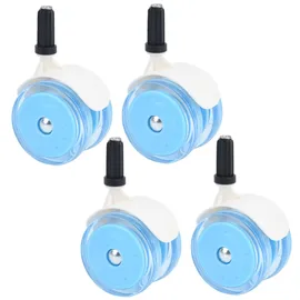 cnafgbgg 4pcs Baby Walker Räder Ersatz 2 Zoll Gummi -Wanderer Ersatzräder Starke Lastschraube auf blaue Farbwanderräder