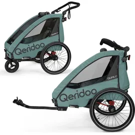 Qeridoo Qupa 1 Plus Kinderfahrradanhänger blau