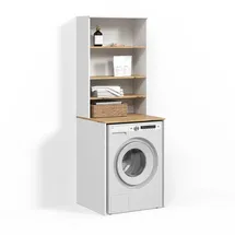 livinity® Waschmaschinenschrank Paolina 66 x 88,2 cm Weiß/Artisan